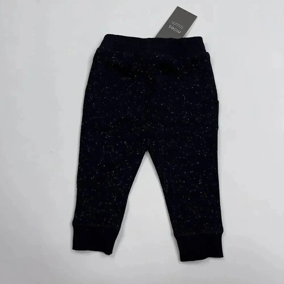 Miles Baby Knit Joggers Black Speckled White 12M NWT - Picture 2 of 6
